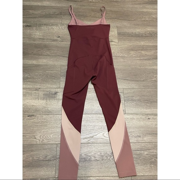 Outdoor Voices ZOOM FULL LENGTH BODYSUIT Jumpsuit DEEP TAUPE/SHIRAZ/MOCHA Sz XS - Picture 3 of 12